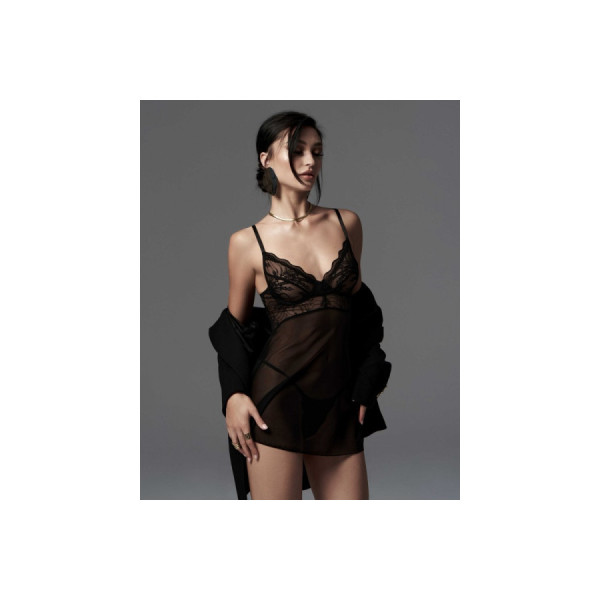 Perisia babydoll et string - Noirs